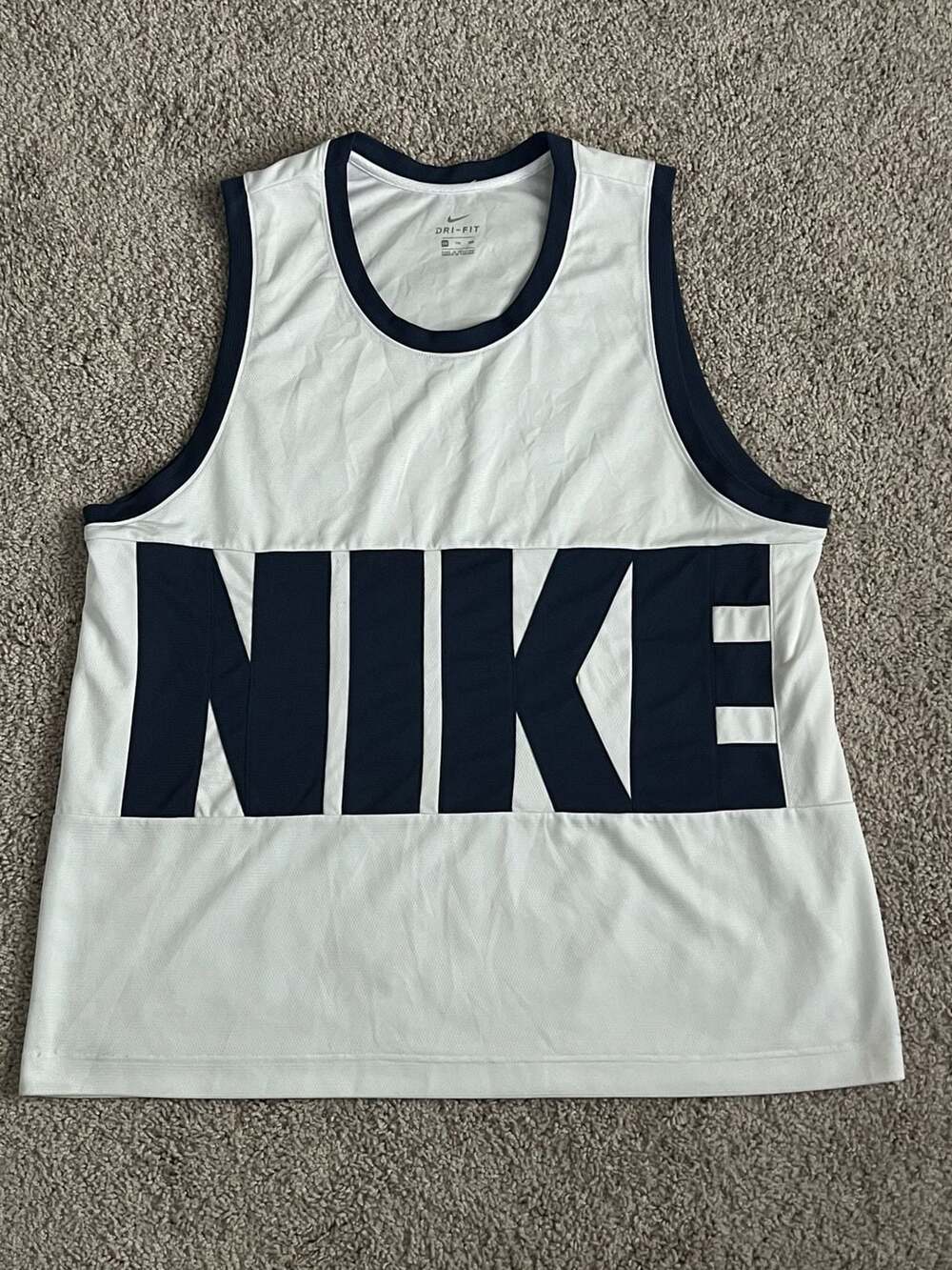 Nike Dri-FIT Starting 5 Jersey Tank Top Men's XXL White/Blue